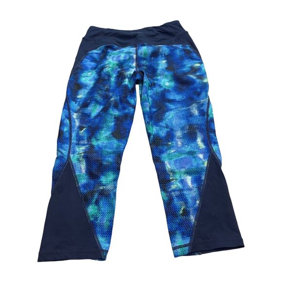 Calvin Klein Leggings Women's Medium Blue Tie-Dye Elastic Waist Performance - Picture 7 of 7